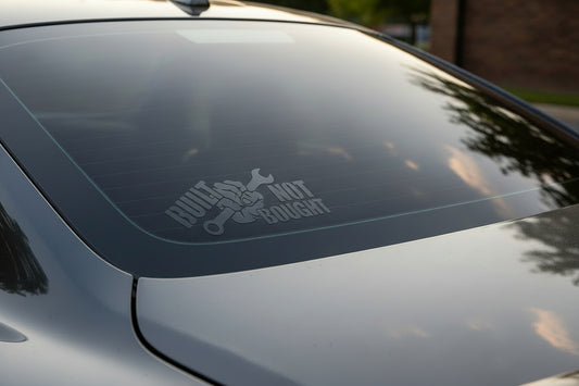 Built not Bought Sticker - geplottete Vinylfolie